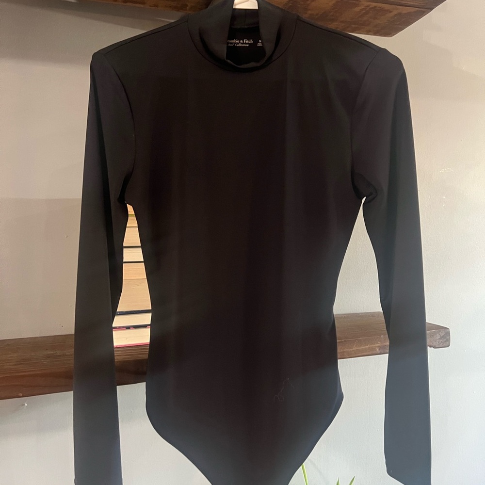 Abercrombie & Fitch Black Long Sleeve Bodysuit